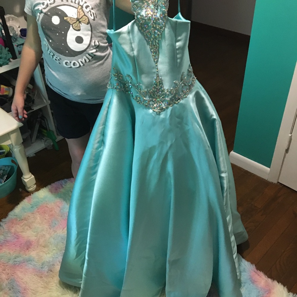 Teal Ritzee Girls pageant